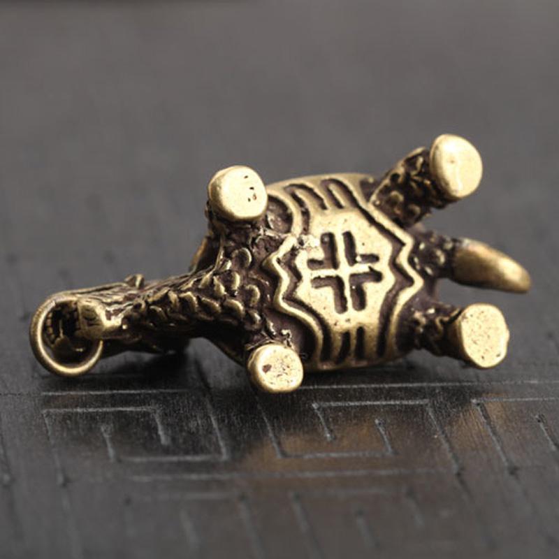 Брелок-подвеска из латуни с изображением дракона и черепахи, украшения, талисман, креативные поделки