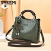 Upscale Women's Handbag with Pendant Temperament Retro Versatile Shoulder Messenger Bag Large Capacity Commuting Shoulder Bag