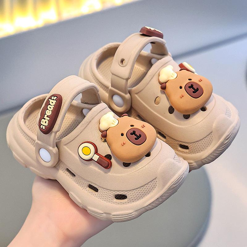 Girls Sandals Children Summer Baby Indoor Soft Bottom Toddler Non-slip Slippers Cartoon Boy Cave Shoes