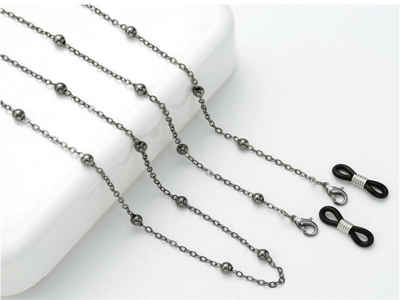 Женское ожерелье для очков из бисера и металла высокого класса - Простой шнурок для очков против скольжения