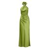 Новое женское платье с вырезом-халтер на шею, приталенное на талии, в праздничном стиле, европейский и американский, атласная юбка-карандаш по бедрам
