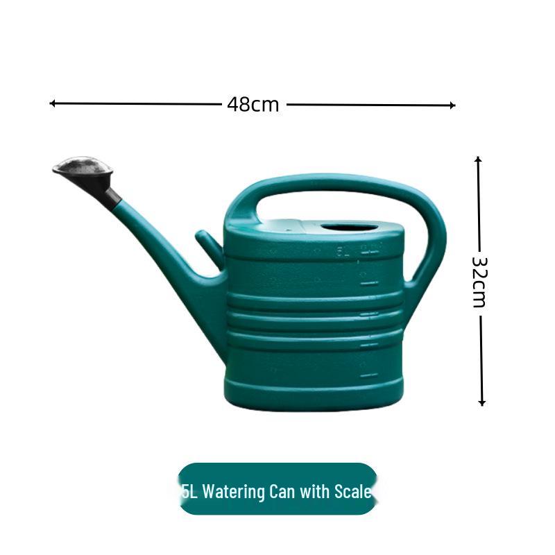 Большая лейка 8-10 л с длинным носиком и насадкой-распылителем для овощей и цветов