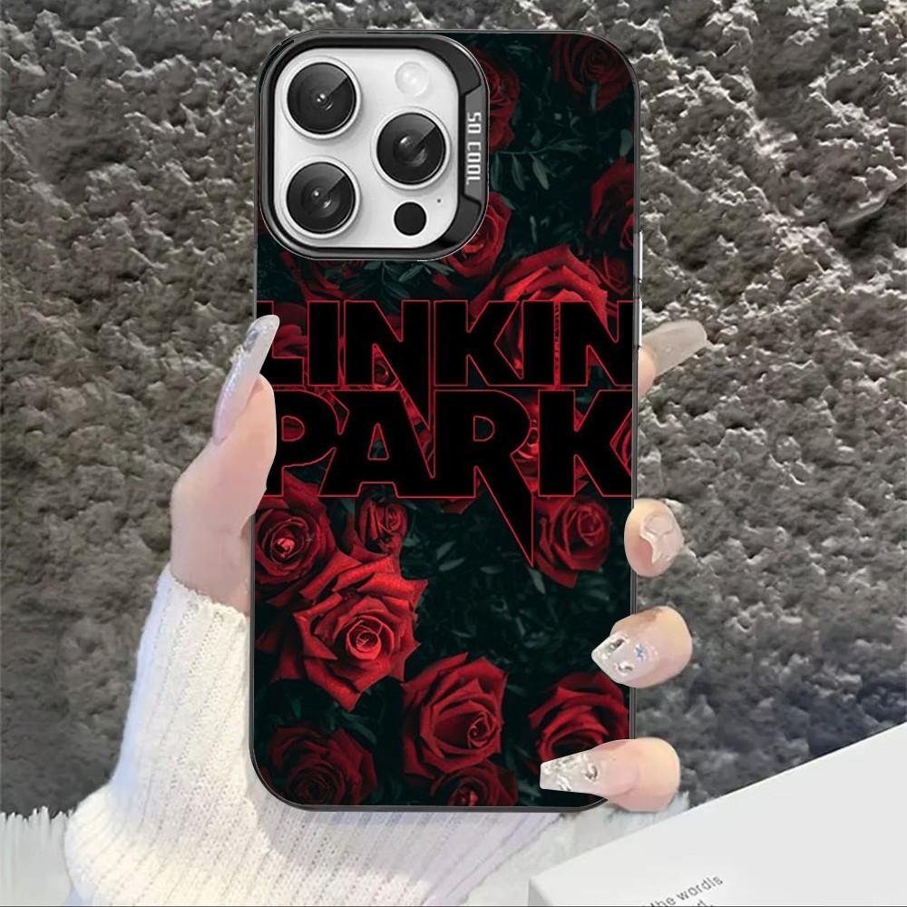 Чехол для телефона L-Linkin Meteora P-Park для iPhone 16 15 14 13 12 11 Pro Max X XR XSMAX 8 7 Plus Матовый Ударопрочный Задний Чехол