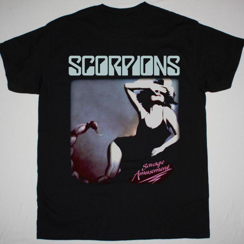 New SCORPIONS SAVAGE AMUSEMENT Cotton Black Men All Size TShirt Unisex T-Shirt