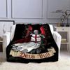 Crusade Cross Templars Knight Printed Blanket Flange Warm Blanket Bed Linings Picnic Blankets Home Travel Born Birthday Gift