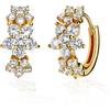 Cubic Zirconia Huggie Earrings 14k Gold Plated Tiny Earrings Small Huggie Hoop Earrings Simple Lightweight Hoops Gift for Women
