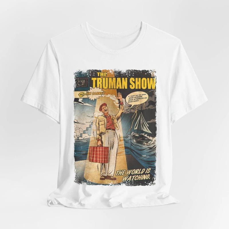 The Truunisex Show TShirt Vintage Movie Graphic Tee Summer Unisexs And Unisexs Loose And Breathable TShirt Top