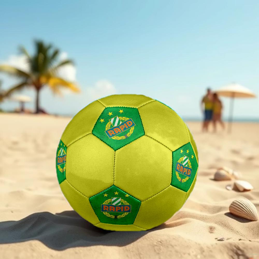Rapid Wien Soccer Ball, colorful, suitable for all ages, machine-stitched, PVC material, competition grade, durable and high bounce