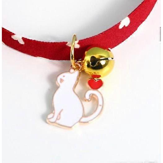 Pxcl Pet Supplies Pet Collar Red Kitten Pendant Cat Dog Safety Necklace