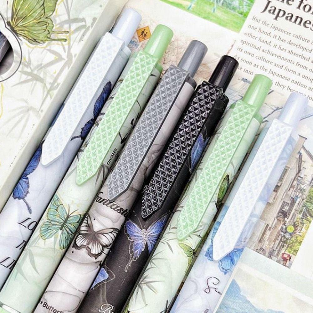 Black Ink Signature Pen 0.5mm Writing Stationery Creative Black Gel Pen Student