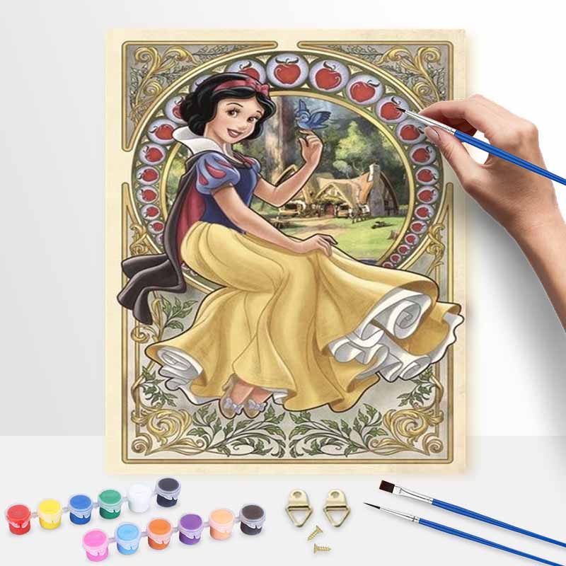 Disney Набор для рисования маслом по номерам Белоснежка ручной работы DIY украшение для дома подарок. 86 символов