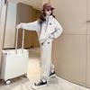 Девочки Зима Осень Мода Ins Ootd Корейский Стиль 2 шт Толстовка с Капюшоном + Брюки Спортивные Костюмы 6-14 лет Детская Повседневная Одежда Комплекты