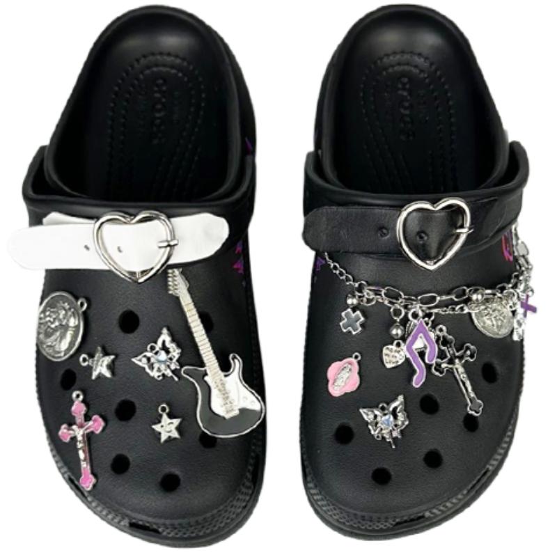 Crocs Классические сабо на платформе Сабо Женские Черные Розовые