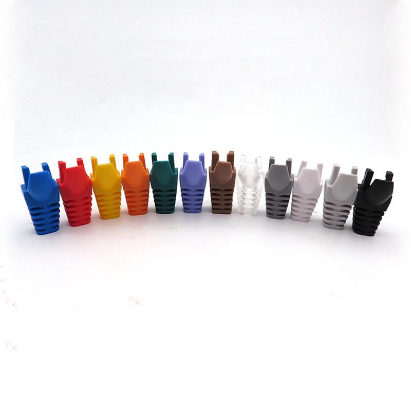 RJ45 CAT6 CAT5e Адаптер Колпачок Ethernet Сетевой Кабель Разъемы Штекеры RJ45 Колпачки Cat 5 CAT6 Защитный Чехол Разноцветный