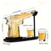 Creative Eagle Pistol Shaped Glass Whiskey Decanter Set Borosilicate Gun Wine Bottle Liquor Carafe Home Bar Decor Gift