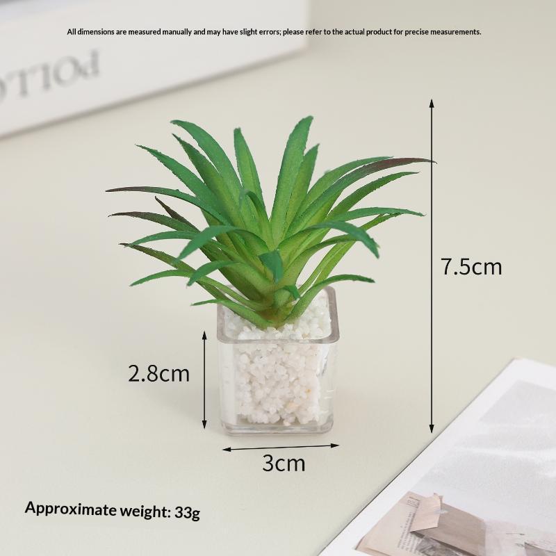 1/12 Scale Simulation Mini Potted Plant Model Dollhouse Decor Accessory Ideal Gift for Miniature Hobbyists