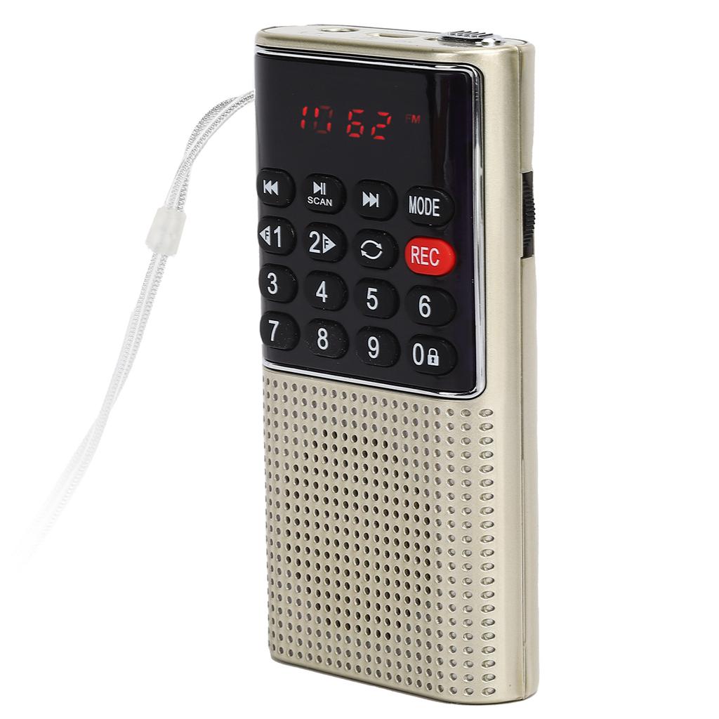 L‑328 Мини FM-радио Динамик Портативный Многофункциональный USB Музыкальный MP3-плеер с Портом для Наушников Золотой