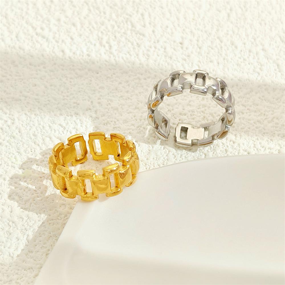 Инновационные регулируемые геометрические минималистичные украшения из нержавеющей стали с покрытием из настоящего золота