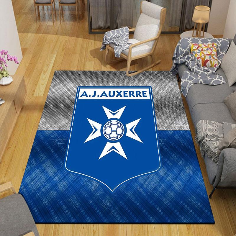 AJ Auxerre Flannel Pattern Square Carpet,Area Rug,Carpet Rug for Living Room Bedroom Sofa Playroom Decor,Non-slip Floor Mat