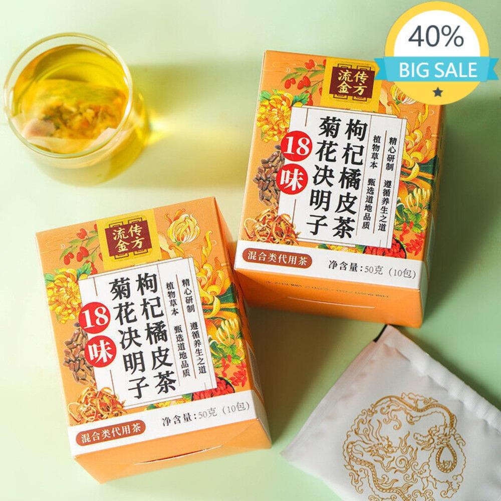 Травяной чайный микс из 18 вкусов Хризантема Кассия Одуванчик Wellness Blend