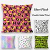Простой английский алфавит Наволочка Плюшевая ткань Мягкая Двусторонняя печать Дом Диван Высокое качество Чехол для подушки Накидка