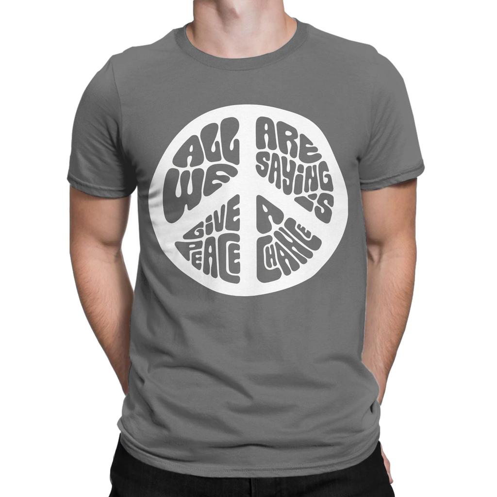 Classic Novelty 100 Cotton Tshirt Peace Tees Tops For Unisex