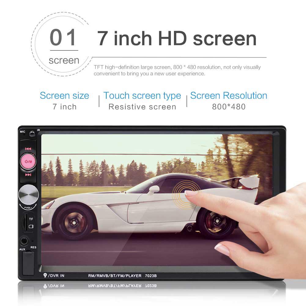 7023B 7-дюймовый Bluetooth-радио, аудио, 2Din, автомобильный видеоMP5-плеер с камерой заднего вида Электронное Королевство