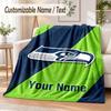 Фланелевое одеяло с индивидуальным текстом Принт Seattle Seahawks Теплое уютное одеяло для дома дивана кровати
