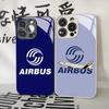 Чехол для телефона с логотипом Airbus для Iphone 17 Air 16 15 14 12 11 13 Pro Max Mini Se Стеклянная крышка Puls