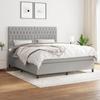 3142033 vidaXL Divan Bed with Mattress Light Grey 180x200cm Fabric