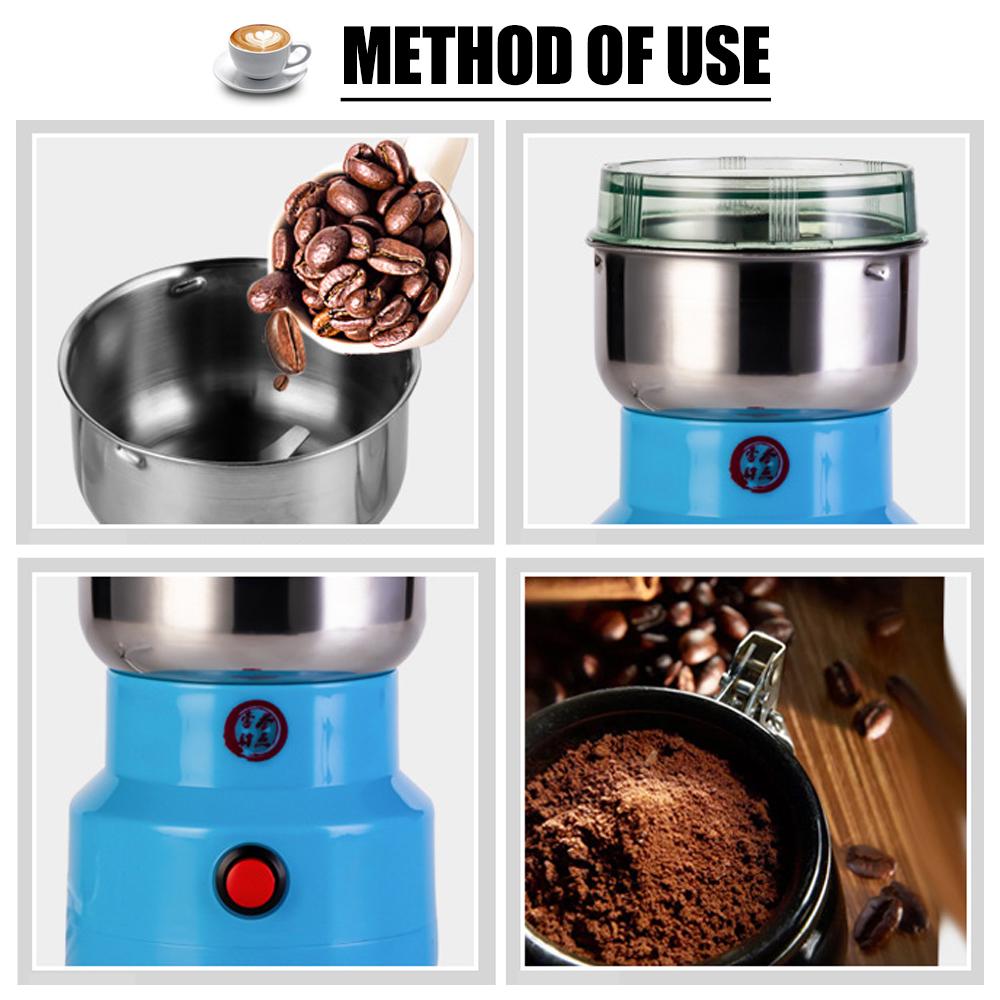 Multipurpose Electric Coffee Bean Grinder Stainless Steel Grinding Machine for Seeds Spices Herbs