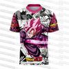 Мужская футболка Dragon Ball Черный Гоку Коллаж из манги 3D Аниме Принт Летняя С коротким рукавом Спортивный наряд Унисекс Повседневные Топы