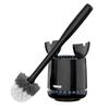 Toilet Brush with Storage Sturdy Handle and Durable Bristles for Bathroom 1 Set MR.SIGA Case, Cleaning, Black,