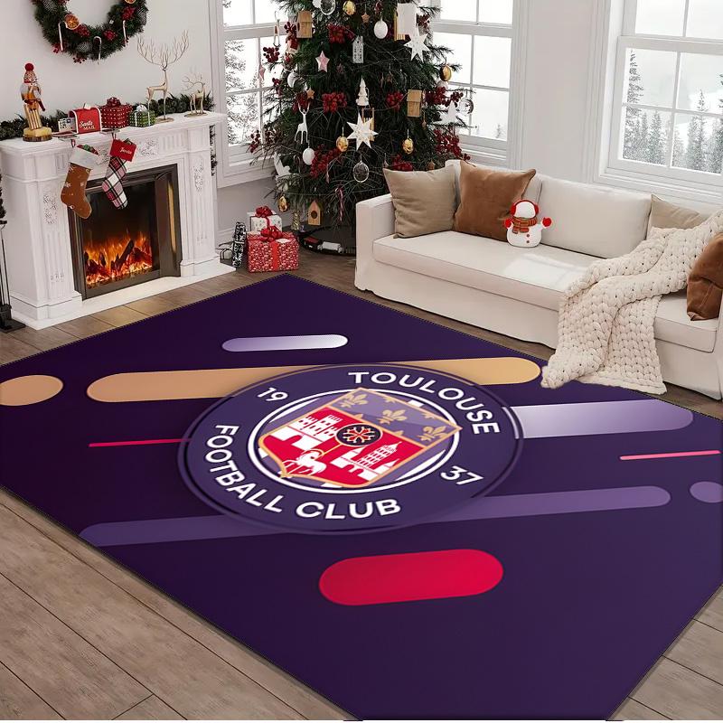 1PC rug Toul-ouse Crest Design Carpet, Chair Rug,Area Rug for Office Bedroom living rooms bedroom, Doormat decor Christmas fan gifts