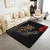 Erosebridal Highland Cow Area Rug 5x7 Highland Cattle Rug Cute Cow Flower Decorative Rug for Kids Boys Girls Teens Western Cowboy Accent Rug