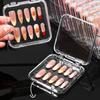 10Pcs Clear Press On Nail Organizer Case For Nail Art Business And Salon Storage False Nail Display Acrylic Box