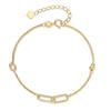 FANCIME 18K Yellow Gold Bracelet with Paper Minimalist Open Oval Perfect for and Popular Gift Wrapping Women's Clip, Design, Birthdays, Anniversaries,