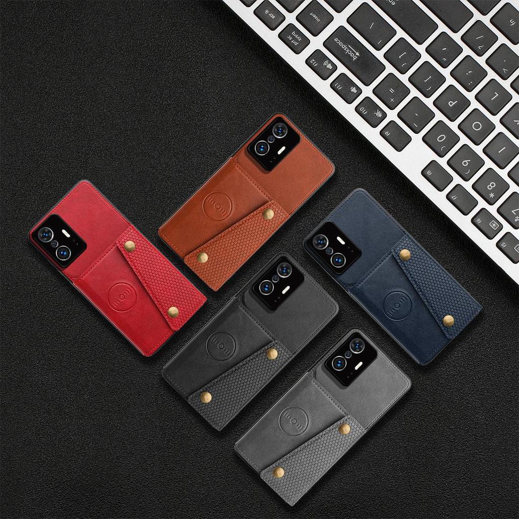 Кошелек-чехол из ПУ кожи для Xiaomi 11T Pro, 11T, с множеством слотов для карт, двойной металлической кнопкой, противоударный, полнотелый защитный чехол