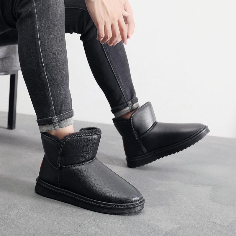 Winter Snow Boots Men's Shoes Non-slip, Waterproof and Wear-resistant Comfortable Thick-soled Piled Thickened Women's Shoes Snow Thick Cotton Shoes