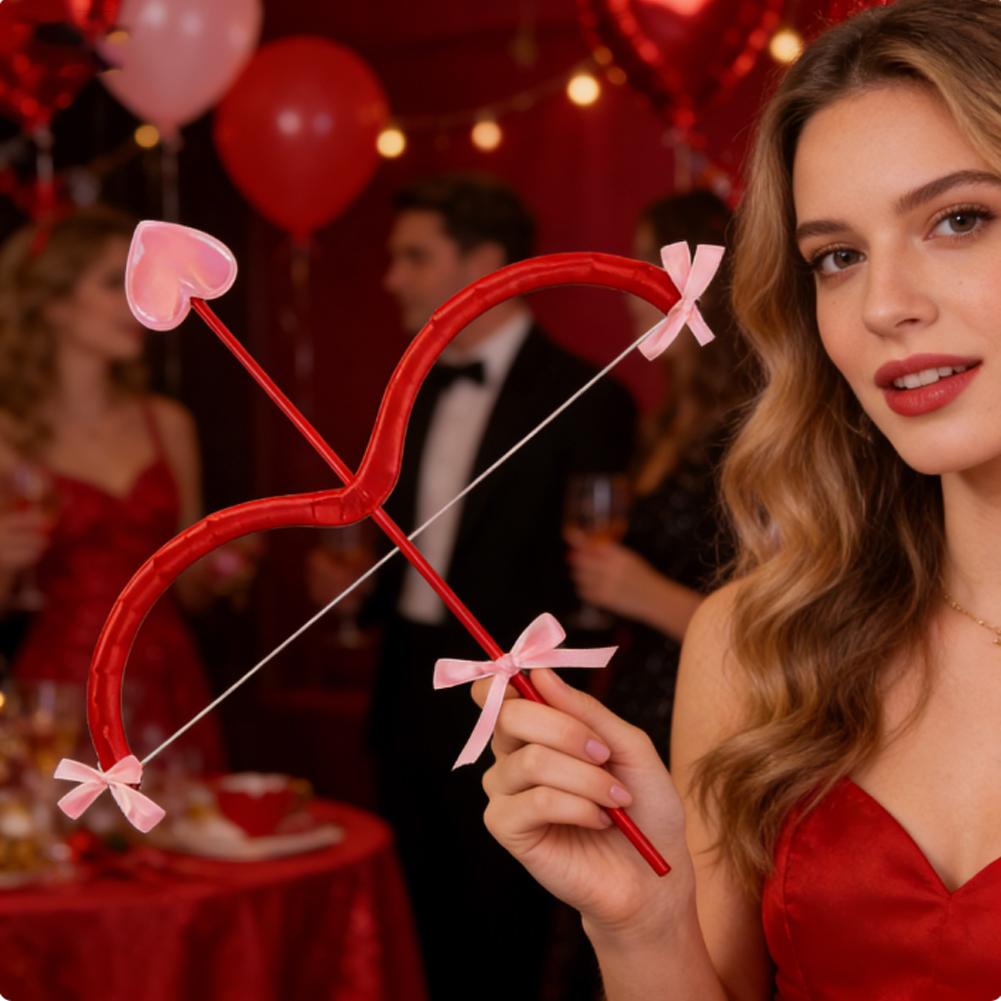 Набор "Лук и Стрелы Амура" Декор ко Дню Святого Валентина и Свадьбы Реквизит для Фотобудки Романтический Костюм Ангела Аксессуары для Парной Вечеринки