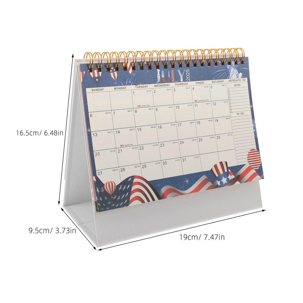 2026 Mini Desk Calendar Standing Daily Schedule Planner Smooth Turning Pages Compact Size Small Desktop Calendar for Office Home