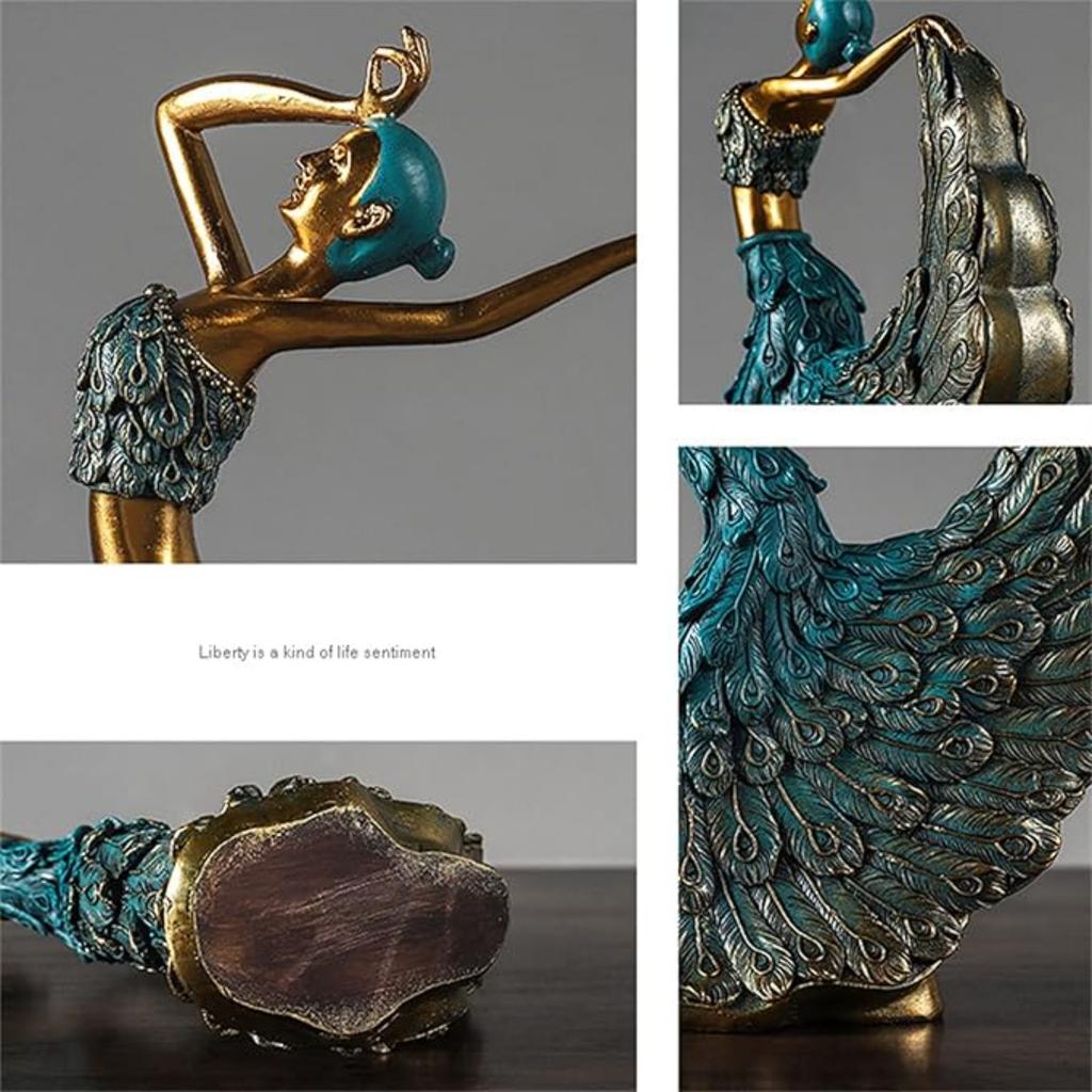 Элегантная статуэтка павлина - декор для полки, настольные украшения для гостиной, книжная полка, приставной столик