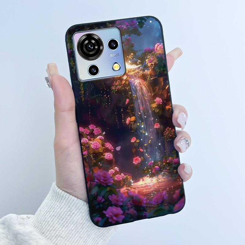Для ZTE Blade V50 Vita Чехол Роскошный Милый Кролик с Сердечками Смешной Черный Мягкий Силиконовый Чехол для Телефона Для ZTE BladeV50 Vita V50Vita Обложка