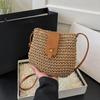 New Summer Grass Woven Bag for Women Beach Crossbody Bag Designer Shoulder Bag Small Flap Purses and Handbags