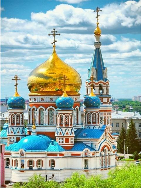 Алмазная картина Замок Новые поступления Мозаика Вышивка Церковь Вышивка крестиком Домашний декор Алмазное искусство