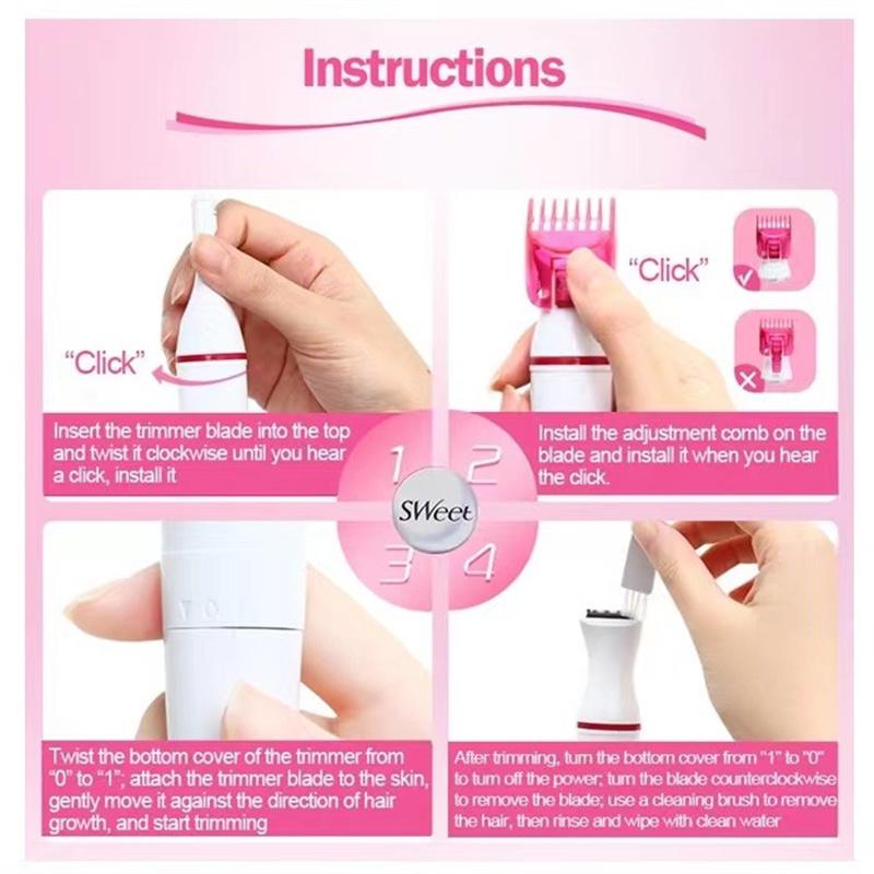 Многофункциональный 5 в 1 Женский депилятор Белый Электрический эпилятор для женщин Удаление волос Бритва для бровей Подмышек Бикини