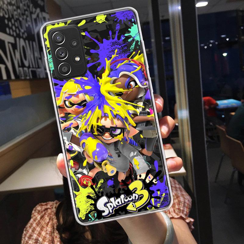 Игровой чехол для телефона S-Splatoons для Samsung A54 A57 A37 A17 A14 A15 A12 A24 A34 A55 A35 A25 A52S A07 A05S A04S A22 A32 A72 Galaxy Нет
