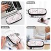 Pencil Bag Spacious Storage Smooth Zipper Strong Polyester Fabric with Main Compartment Mesh Pocket and Pen Slots for Students
