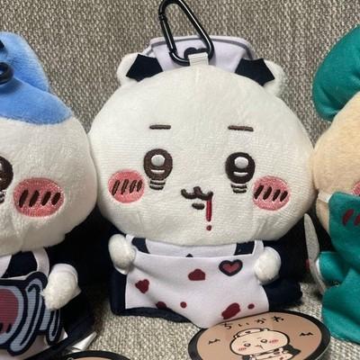 Chiikawa Хэллоуин Кошелек-мешочек Гамагучи Набор 3 Плюшевых Хативарэ Усаги FS