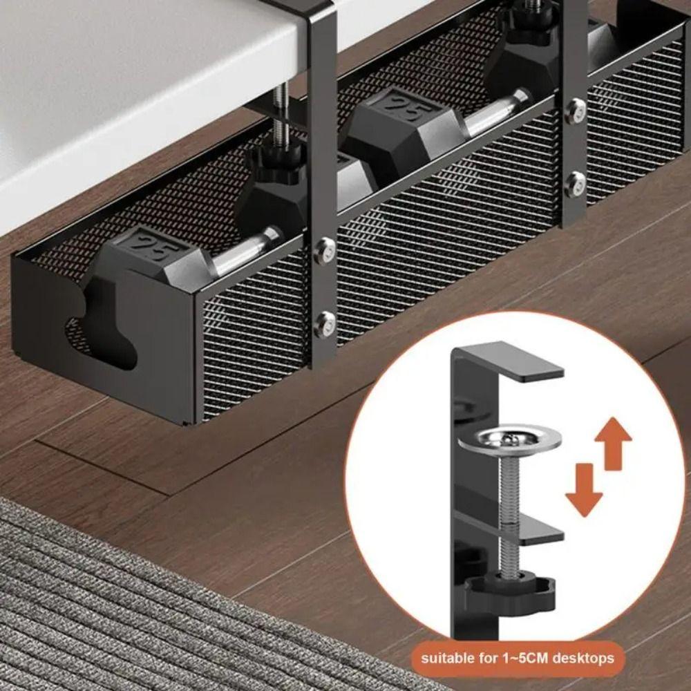 Power Strip Cable Tray Minimalist Socket Basket Tidy Cord Holder Under Desk